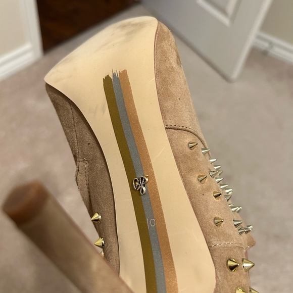 Beige suede booties. Sz 10 Sam Edelman new without box - Picture 4 of 5